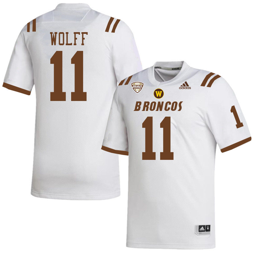 #11 Hayden Wolff Western Michigan Broncos College Football Jerseys Stitched-White